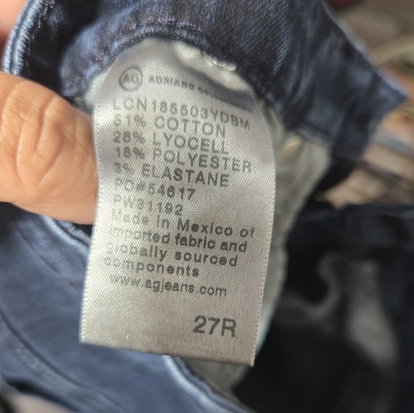 AG Jeans Prima Ankle Cigarette Leg Dark Wash Jeans Sz 27 contour 360 - Picture 5 of 14